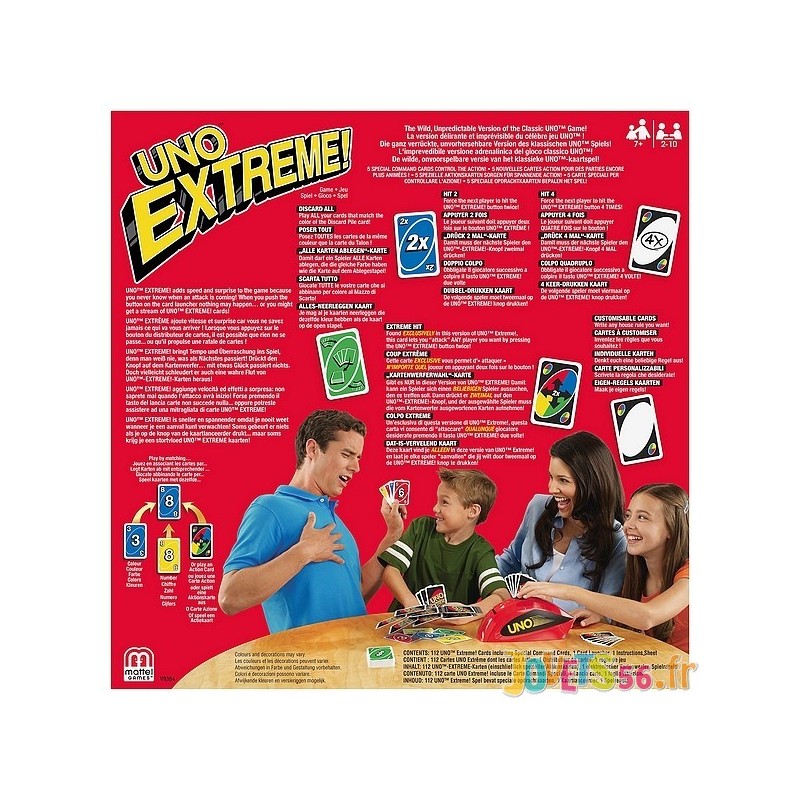 Jeu uno extreme 