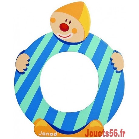 LETTRE O - CLOWN BOIS PEINT-jouets-sajou-56