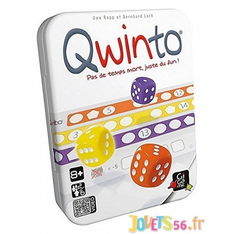 JEU QWINTO BOITE METAL - Jouets56.fr - Magasin jeux et jouets dans Morbihan en Bretagne