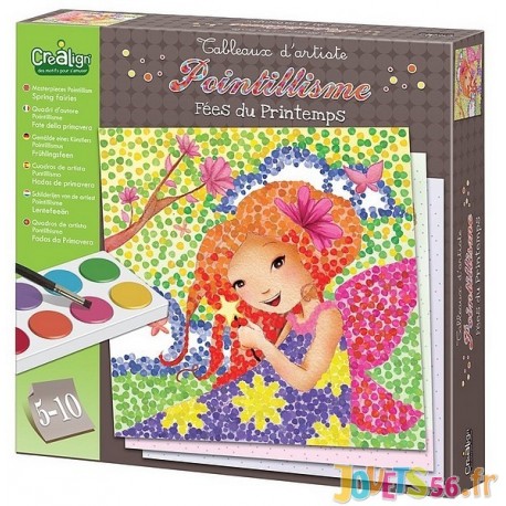 POINTILLISME FEES DU PRINTEMPS TABLEAUX D'ARTISTE - Jouets56.fr - Magasin Jeux et Jouets dans le Morbihan en Bretagne