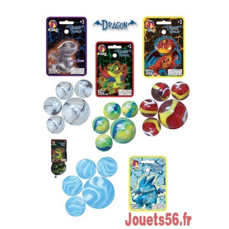 20 BILLES ET 1 BOULET DRAGONS-jouets-sajou-56