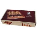 JEU D'ECHECS MAGNETIQUE PLIABLE EN BOIS ACACIA 25X25CM