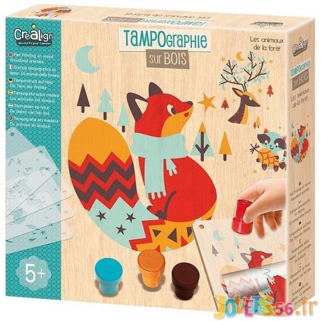 TAMPOGRAPHIE BOIS ANIMAUX DE LA FORET - Jouets56.fr - Magasin jeux et jouets dans Morbihan en Bretagne