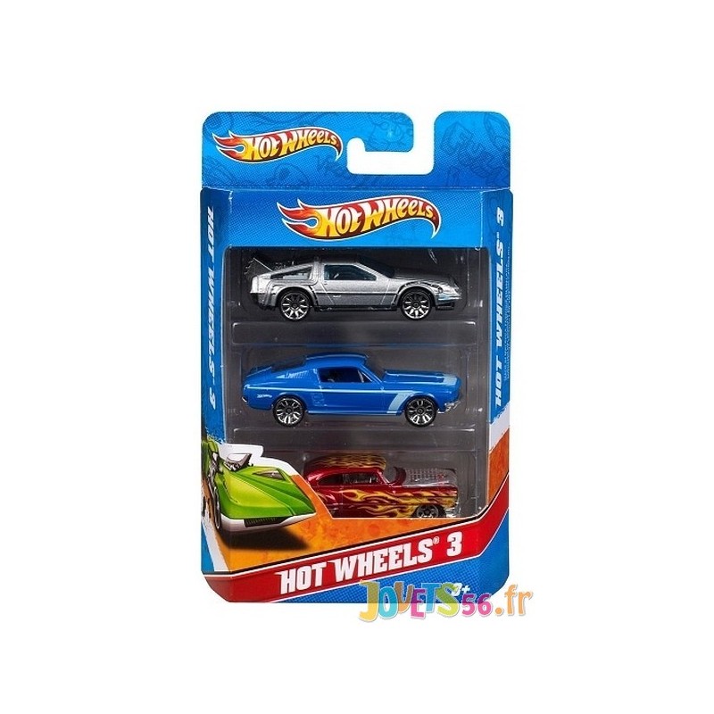 Pack 3 voitures hot wheels asst 