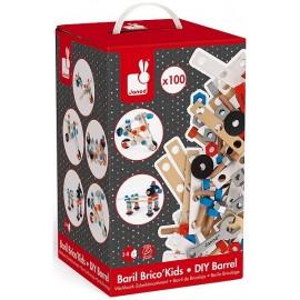 BARIL BRICO KIDS 100 PIECES - Jouets56.fr - Magasin jeux et jouets dans Morbihan en Bretagne