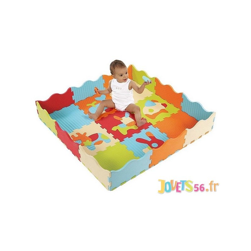 Tapis Animaux 1x1cm 9 Dalles Mousse Avec Rebords Jouets56 Fr