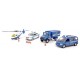 Coffret 4 vehicules secours et accessoires police ou pompier - jouets56.fr - magasin jeux et jouets dans morbihan en bretagne