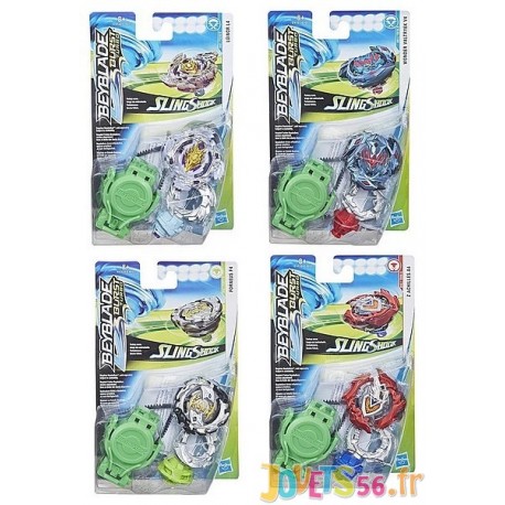 Toupie beyblade slingshock avec lanceur vert asst starter pack 