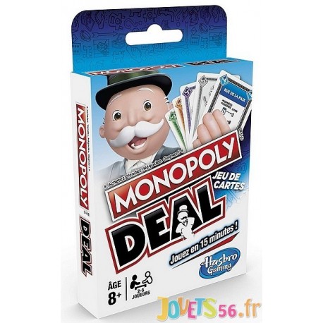 JEU MONOPOLY DEAL VOYAGE JEU DE CARTES - Jouets56.fr - Magasin jeux et jouets dans Morbihan en Bretagne