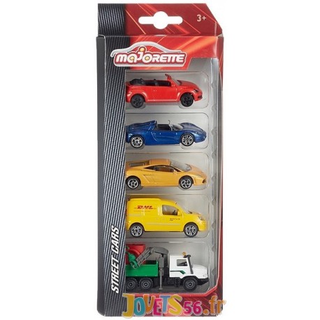 PACK 5 VEHICULES STREET CARS 1.64E ASST - Jouets56.fr - Magasin jeux et jouets dans Morbihan en Bretagne