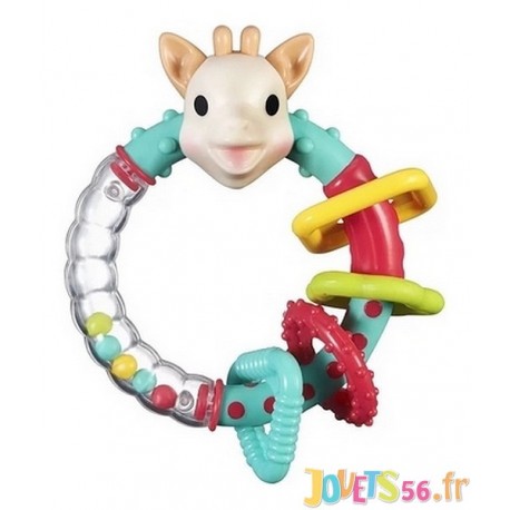 HOCHET MULTI TEXTURES SOPHIE LA GIRAFE - Jouets56.fr - Magasin jeux et jouets dans Morbihan en Bretagne