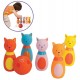 Jeu de quilles chat 5 quilles et une balle plastique soft - jouets56.fr - magasin jeux et jouets dans morbihan en bretagne