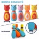 Jeu de quilles chat 5 quilles et une balle plastique soft - jouets56.fr - magasin jeux et jouets dans morbihan en bretagne