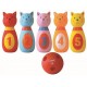 Jeu de quilles chat 5 quilles et une balle plastique soft - jouets56.fr - magasin jeux et jouets dans morbihan en bretagne