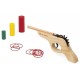 Pistolet bois lanceur elastiques avec 3 cibles bois - jouets56.fr - magasin jeux et jouets dans morbihan en bretagne