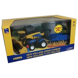 COFFRET MOISSONNEUSE BATTEUSE TRACTEUR REMORQUE ET SILO 1.32E - Jouets56.fr - Magasin jeux et jouets dans Morbihan en Bretagne