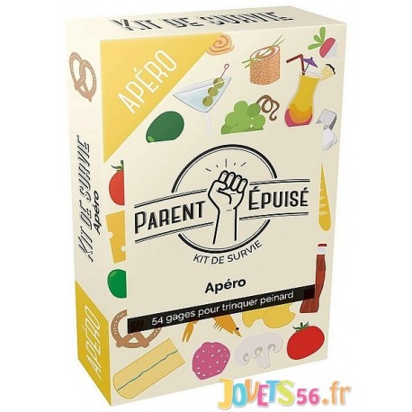 JEU APERO PARENT EPUISE KIT DE SURVIE - Jouets56.fr - Magasin jeux et jouets dans Morbihan en Bretagne