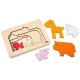 Puzzle bois animaux ferme encastrables 5 pieces - jouets56.fr - magasin jeux et jouets dans morbihan en bretagne