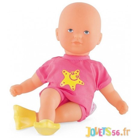 MINI BAIN ROSE AVEC PALMES POUPON 23CM - Jouets56.fr - Magasin jeux et jouets dans Morbihan en Bretagne