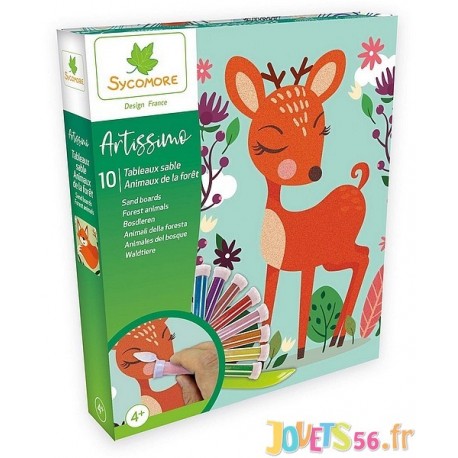 Mon coffret d'artiste - Mes tableaux en sable coloré - Animaux