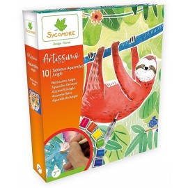 COFFRET AQUARELLE JUNGLE ARTISSIMO 10 TABLEAUX - Jouets56.fr - Magasin jeux et jouets dans Morbihan en Bretagne