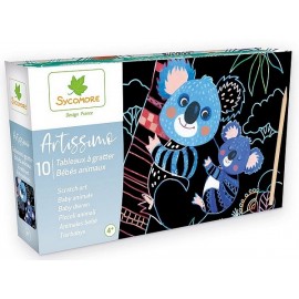 BOITE SCRATCH ART BEBE ANIMAUX ARTISSIMO 10 TABLEAUX - Jouets56.fr - Magasin jeux et jouets dans Morbihan en Bretagne