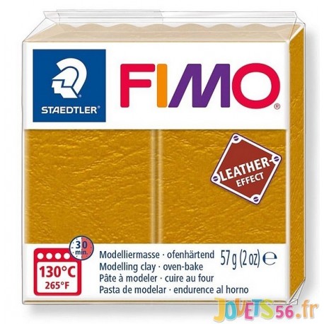 PATE FIMO 179 - EFFET CUIR OCRE - Jouets56.fr - Magasin jeux et jouets dans Morbihan en Bretagne