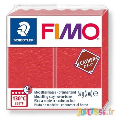 PATE FIMO 249 - EFFET CUIR PASTEQUE - Jouets56.fr - Magasin jeux et jouets dans Morbihan en Bretagne