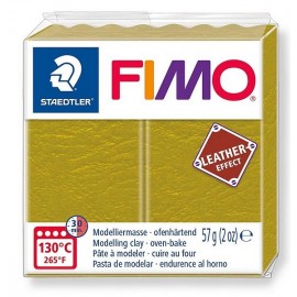 PATE FIMO 519 - EFFET CUIR OLIVE - Jouets56.fr - Magasin jeux et jouets dans Morbihan en Bretagne