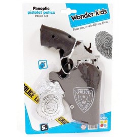 PANOPLIE PISTOLET POLICE 3 ACCESSOIRES - Jouets56.fr - Magasin jeux et jouets dans Morbihan en Bretagne