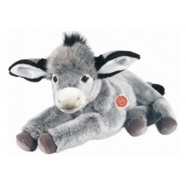 PELUCHE ANE GRIS COUCHE 50CM - Jouets56.fr - Magasin jeux et jouets dans Morbihan en Bretagne