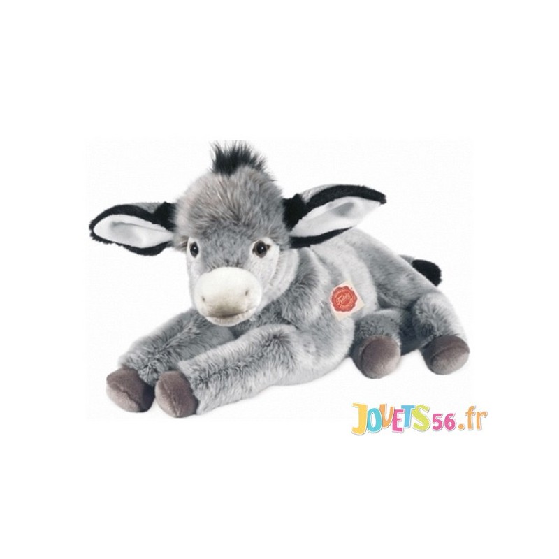 23cm/9.06in Peluche Âne Peluche Simulation Âne Peluche Douce Et Câline Gris  Assis Peluche Âne Cartoon Adorable Peluche Âne Jouet Animal Doux Cadeau De