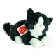 Peluche chat noir et blanc couche 20cm - jouets56.fr - magasin jeux et jouets dans morbihan en bretagne