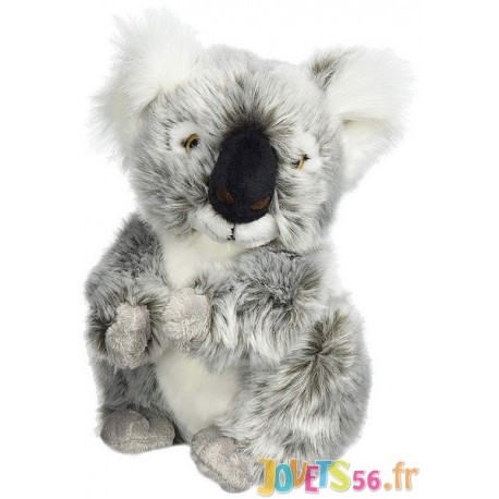 PELUCHE KOALA GRIS  21CM - Jouets56.fr - Magasin jeux et jouets dans Morbihan en Bretagne