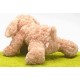 Peluche chien souple beige  28cm - jouets56.fr - magasin jeux et jouets dans morbihan en bretagne