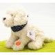 Peluche chien labradoodle blanc assis 28cm - jouets56.fr - magasin jeux et jouets dans morbihan en bretagne