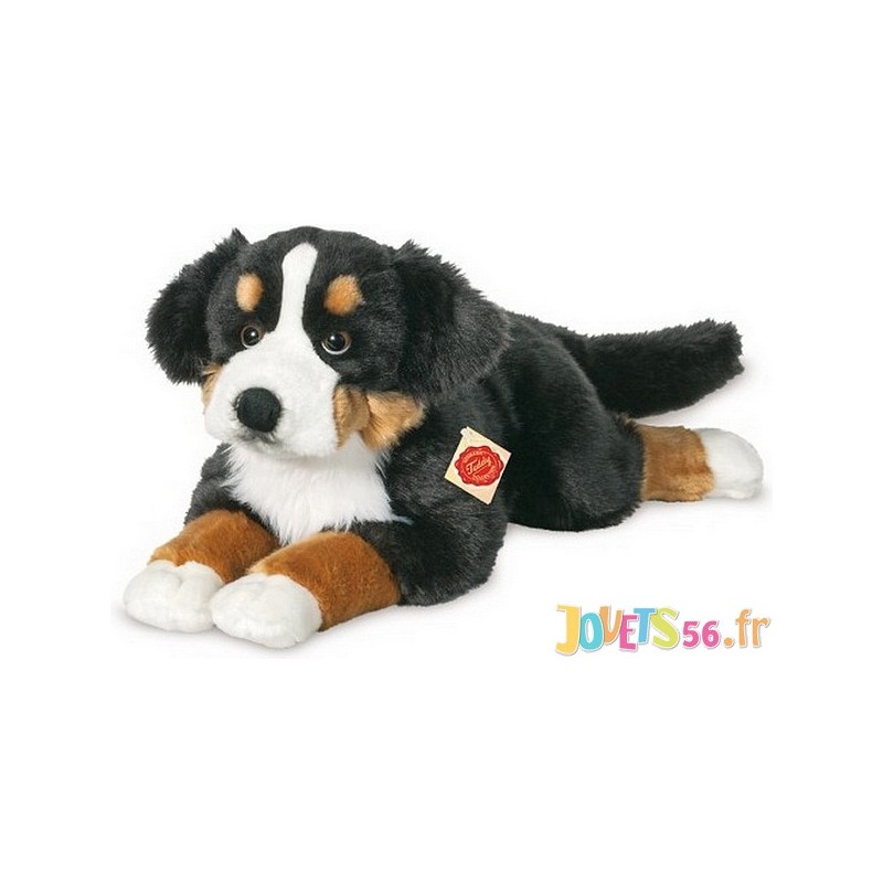 Peluche Chien De Montagne Bouvier Bernois Couche 60cm