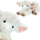 Peluche agneau blanc couche 35cm - jouets56.fr - magasin jeux et jouets dans morbihan en bretagne