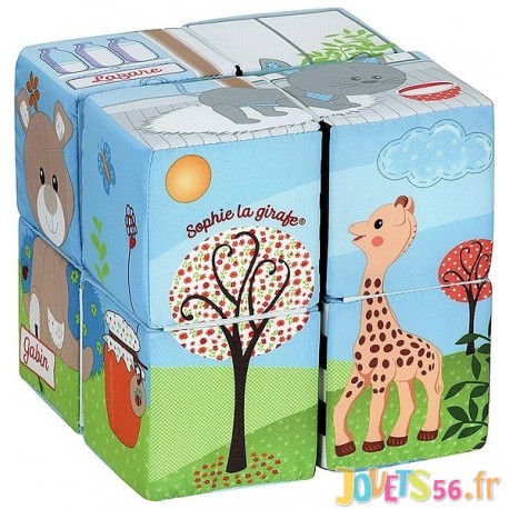 MAGIK'KUB SOPHIE LA GIRAFE CUBES MOUSSE - Jouets56.fr - Magasin jeux et jouets dans Morbihan en Bretagne