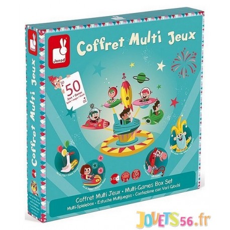 COFFRET MULTI JEUX 50 JEUX - Jouets56.fr - Magasin jeux et jouets dans Morbihan en Bretagne