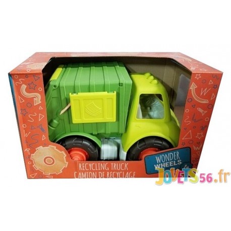 CAMION POUBELLE RECYCLAGE WONDER WHEELS - Jouets56.fr - Magasin jeux et jouets dans Morbihan en Bretagne