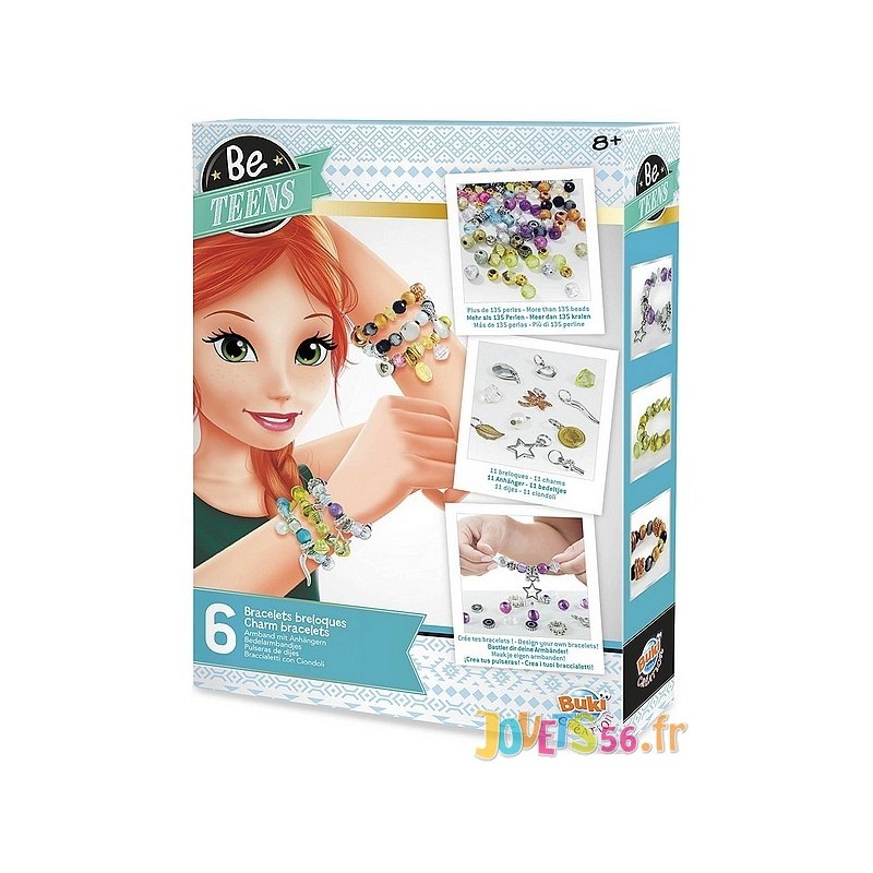 Bracelet Fille, 66pcs Kit Bijoux de Bracelets à Breloques avec 3