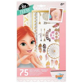 TATOUAGES METALLIQUES LAVABLES BE TEENS - Jouets56.fr - Magasin jeux et jouets dans Morbihan en Bretagne