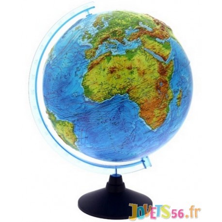 GLOBE TERRESTRE 32CM AVEC RELIEFS ET INTERACTIF - Jouets56.fr - Magasin jeux et jouets dans Morbihan en Bretagne