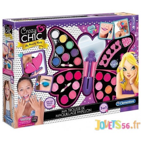 MA TROUSSE DE MAQUILLAGE PAPILLON CRAZY CHIC - Jouets56.fr - Magasin jeux et jouets dans Morbihan en Bretagne