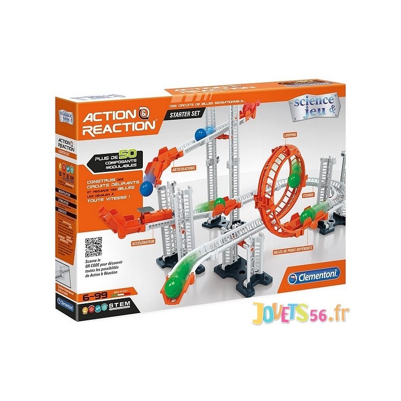 Circuit billes action et reaction starter set science et jeu 