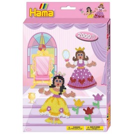 BOITE PRINCESSES 2000 PERLES HAMA MIDI AVEC PLAQUE - Jouets56.fr - Magasin jeux et jouets dans Morbihan en Bretagne