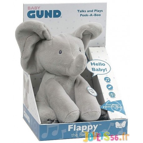 FLAPPY L'ELEPHANT CHANTE ET JOUE A CACHE CACHE - Jouets56.fr - Magasin jeux et jouets dans Morbihan en Bretagne