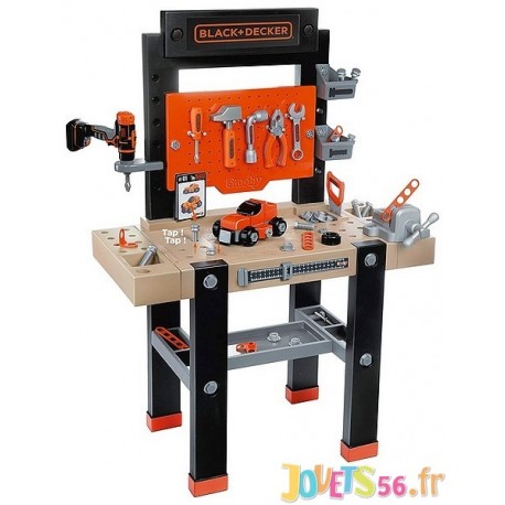 ETABLI BRICOLO CENTER BLACK ET DECKER AVEC VISSEUSE - Jouets56.fr - Magasin jeux et jouets dans Morbihan en Bretagne