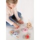 Alice pyramide a empiler bois et tissus - jouets56.fr - magasin jeux et jouets dans morbihan en bretagne
